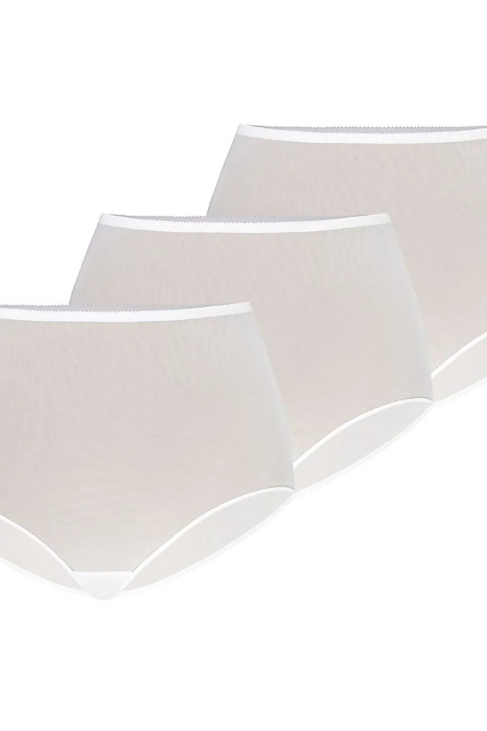 Ensemble de culottes femmes maille blanche taille haute multipack 3 pièces confort style classique élasthanne polyester coton respirant soutien pratique