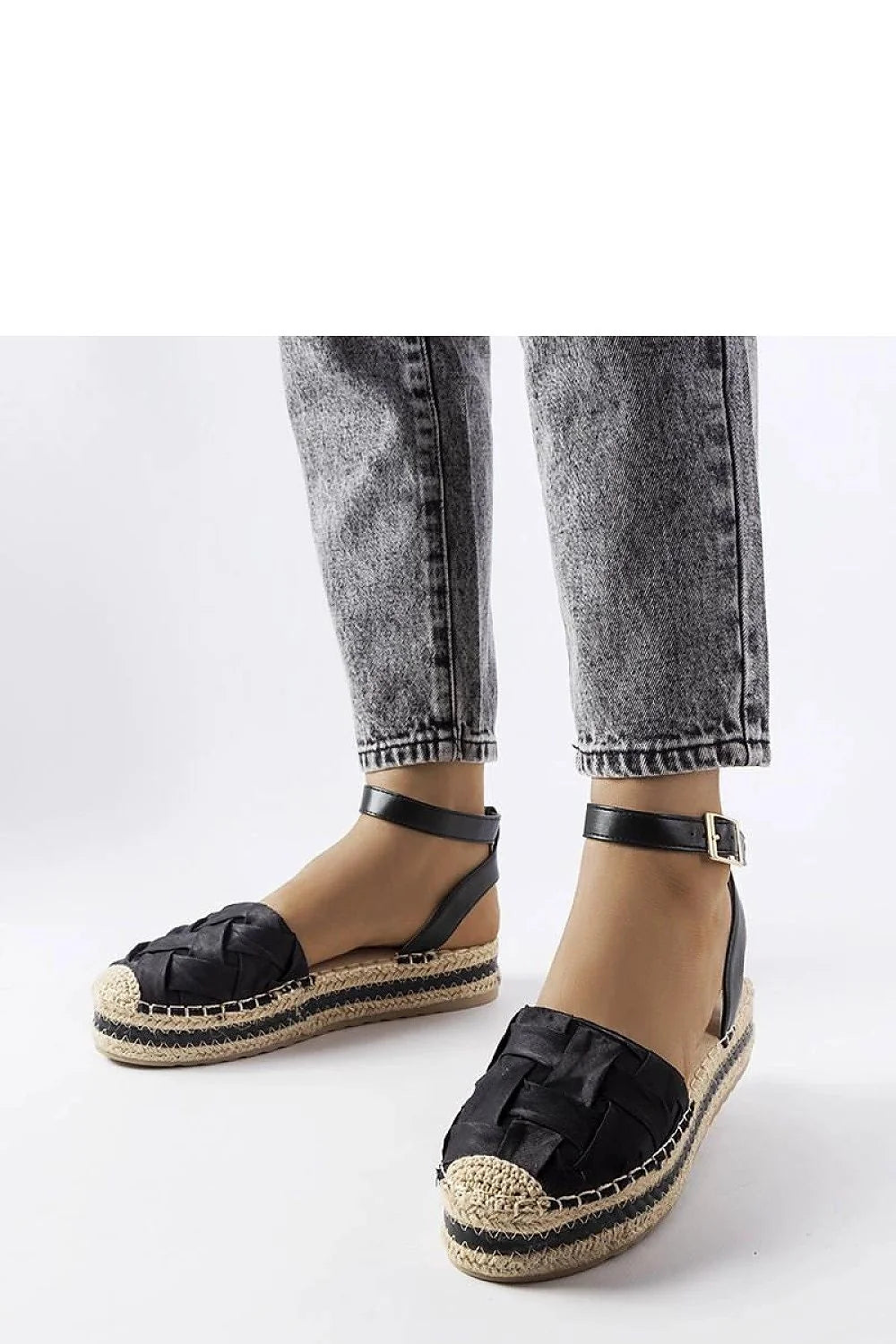Es padrille féminine élégante compensée cuir écologique caoutchouc plateforme confortable style décontracté occasion estivale femme