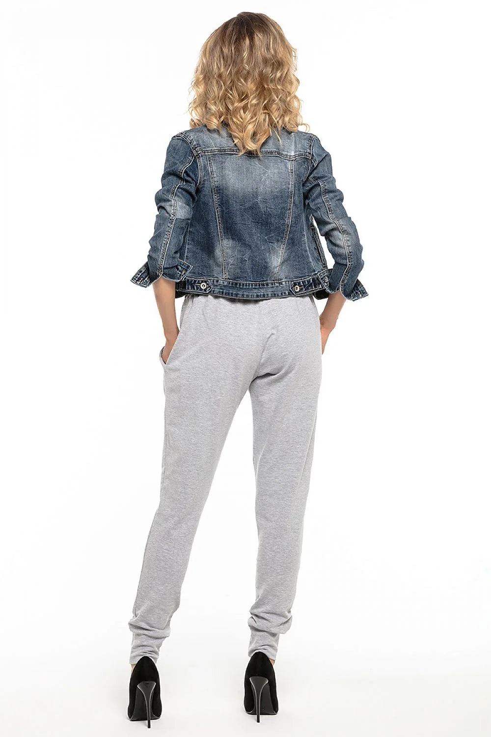 Pantalon de jogging coton style décontracté gris clair confortable avec poches pour détente et sport