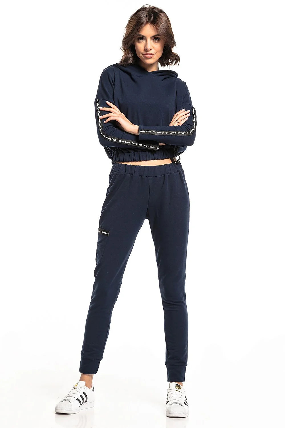 Ensemble sport femme coton bordeaux confort urbain bandes contrastées jogging capuche détente active