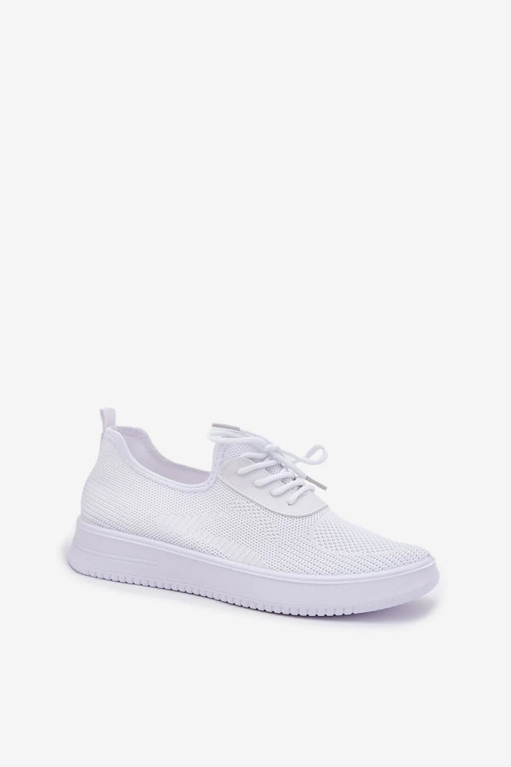 Chaussures de sport Step in style baskets légères femmes design moderne couleur blanche maille confortable semelle amortie lacets blancs