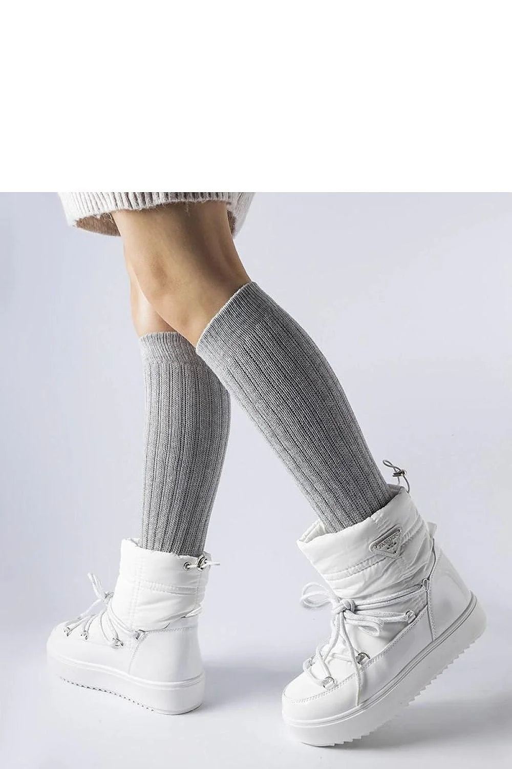 Bottes neige blanches synthétiques modernes isolantes plateforme épaisse hiver femmes confort style sportif extérieur