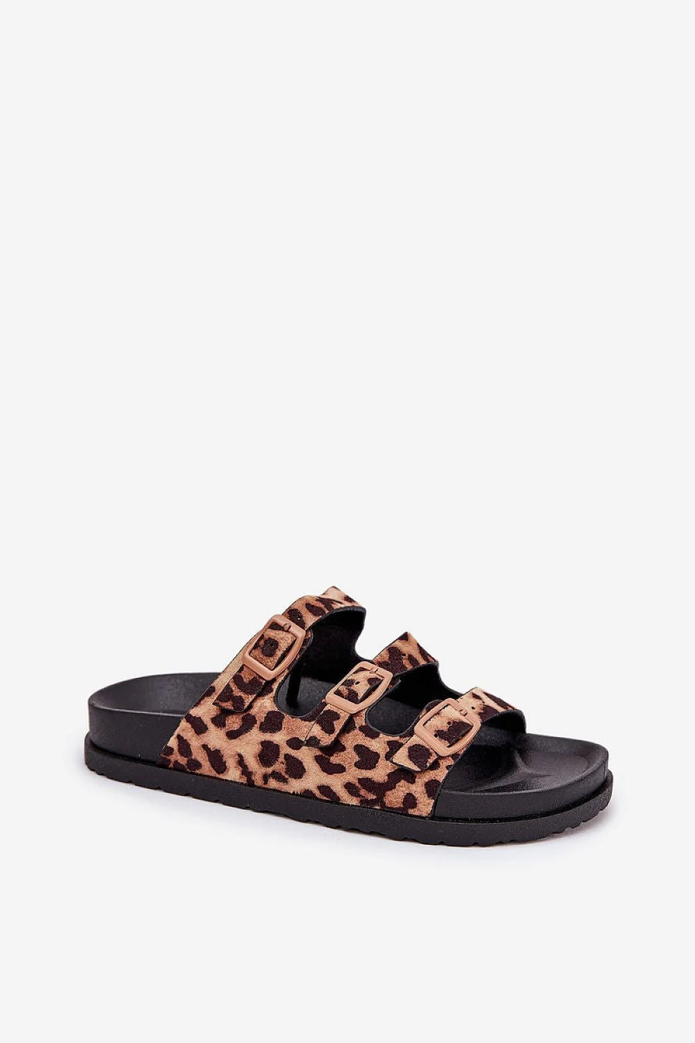 Sandales femmes style décontracté motif léopard sangles ajustables confort tout le jour été promenades vacances