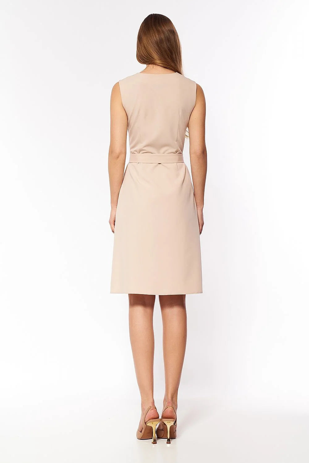 Robe de jour Nife sans manches design épuré coupe cintrée taille ajustable femme polyester elasthanne