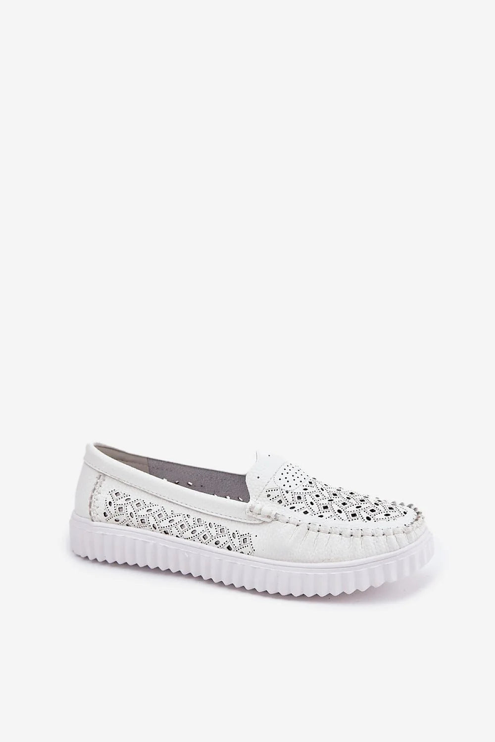 Mocassins femmes élégants décontractés printemps-été cuir naturel ajouré plateforme semelle caoutchouc confort style moderne polyvalent occasions multiples mode
