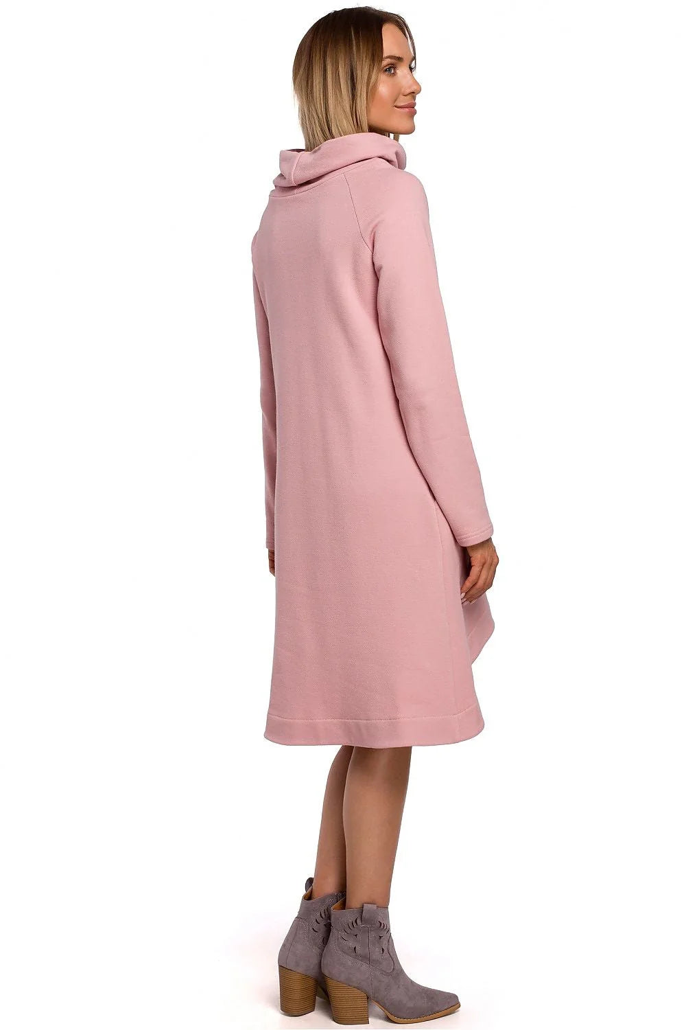 Robe pull en maille coton kaki élégante et confortable manches longues pour femmes modernes décontractées