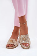 Sandales Step in style pour femmes en cuir suédé beige élégance moderne design unique détails métalliques occasion summer
