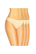 Ensemble de culottes basses en bambou pour femmes, beige naturel, taille XS-XXL, 3 pièces, coupe bikini, élastiques confortables