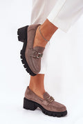 Chaussures basses à talons Step in style design moderne élégance suédécuir écologique femmes confort talon massif