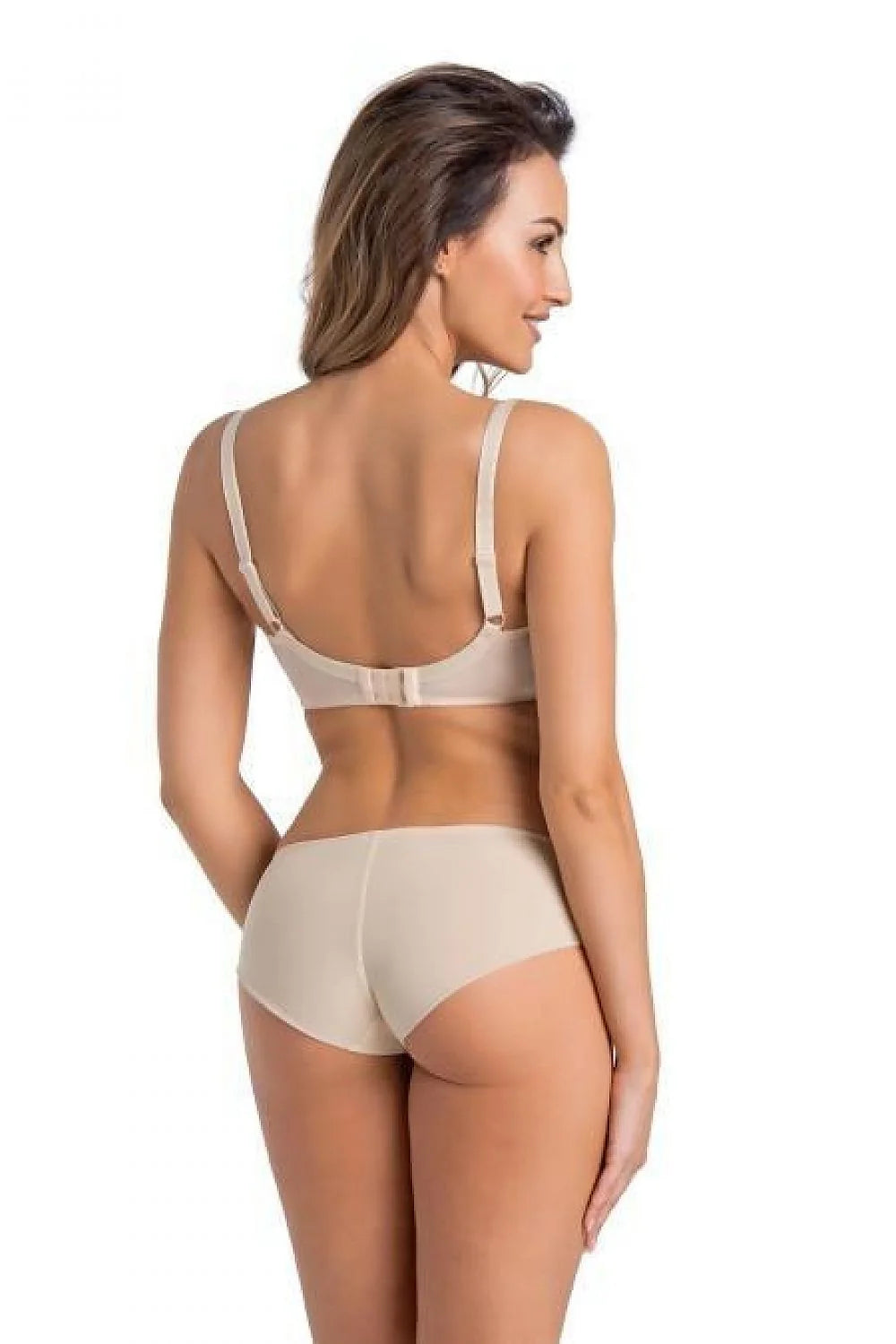 Soutien-gorge féminin élégant dentelle motif rose beige confort support femme