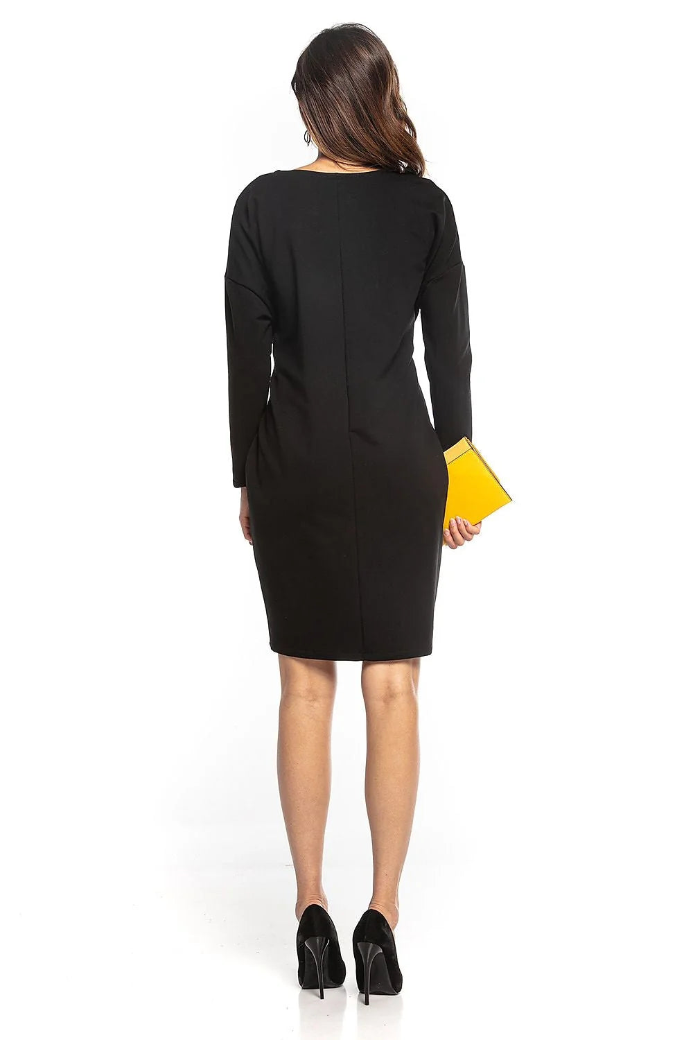 Robe de jour Tessita élégante ample tricot coton élasthanne polyester ceinture nouée manches longues style kimono femme