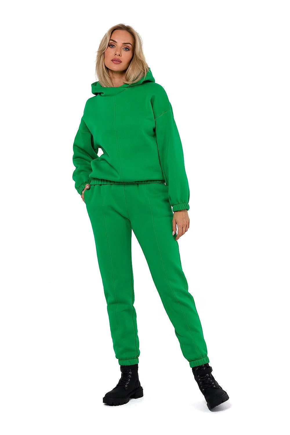 Ensemble détente pour femmes sweatshirt capuche pantalon assorti maille drapée coupe ample couleurs vives loungewear confort