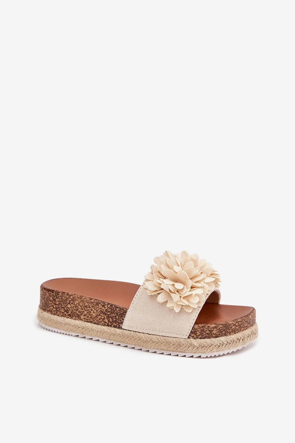 mules espadrilles femme tongs plateforme liège tressé jute larges brides fleurs tissu bout ouvert semelle rembourrée cuir suédé écologique