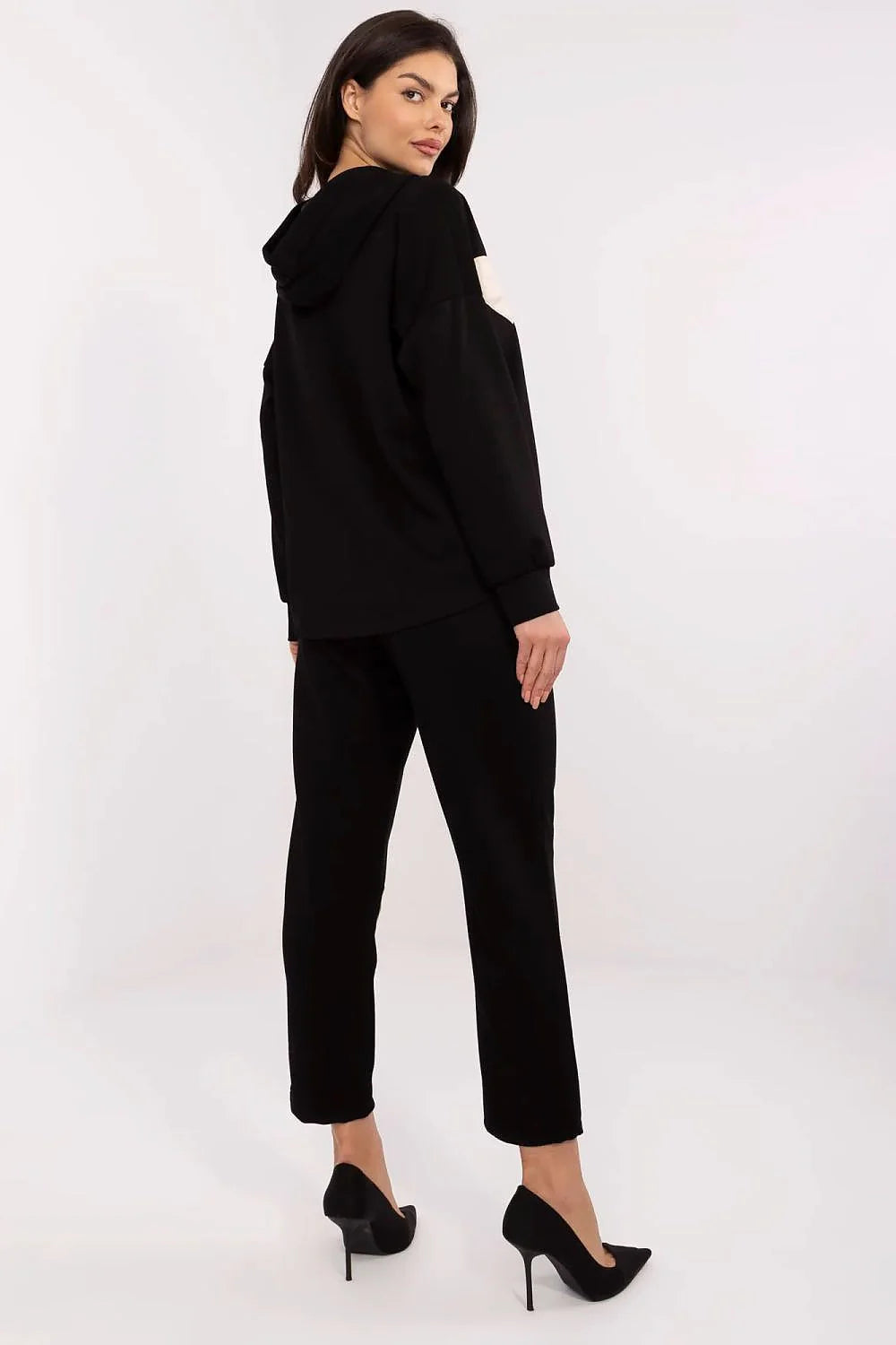 Ensemble femme Italy Moda sweat capuche coeur pantalon taille haute coton elasthanne confort moderne style décontracté mode tendance