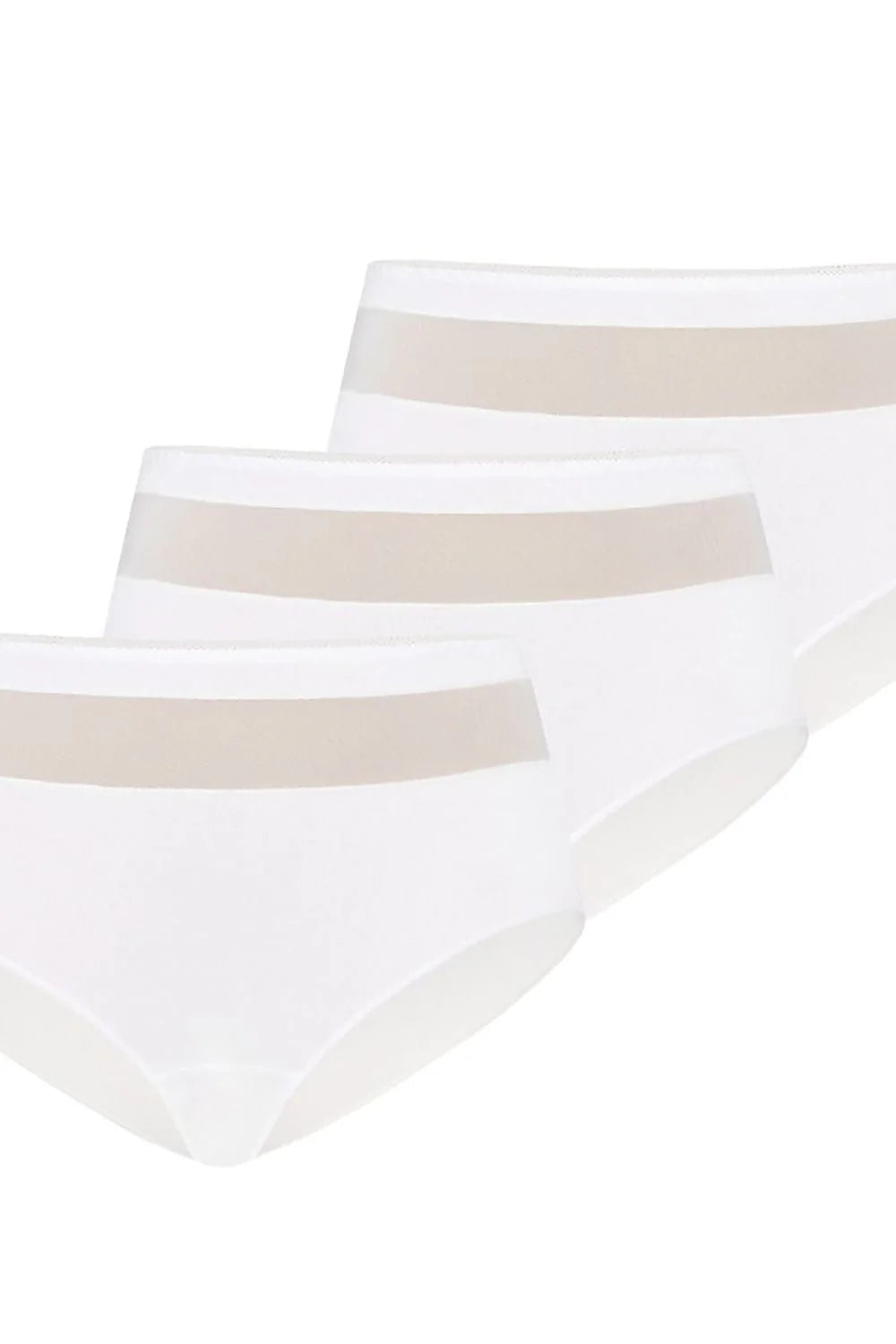 Culottes féminines en coton haute qualité double couche large bande transparente style moderne taille haute femme