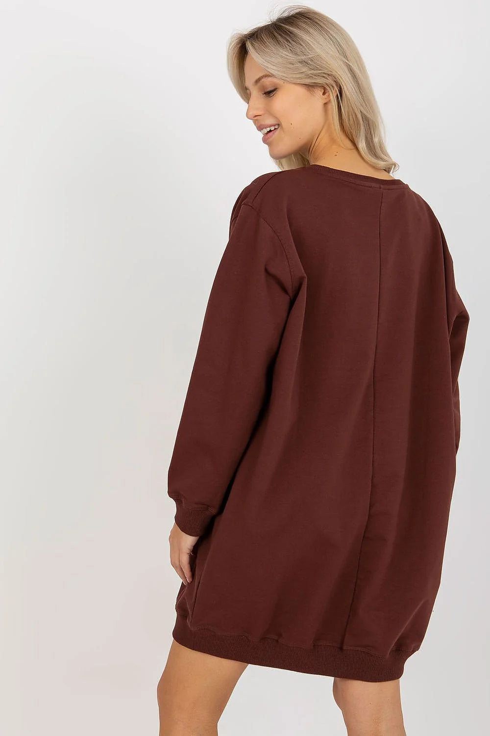 Robe sweatshirt décontractée style urbain New York Statue de la Liberté coton polyester élasthanne femme