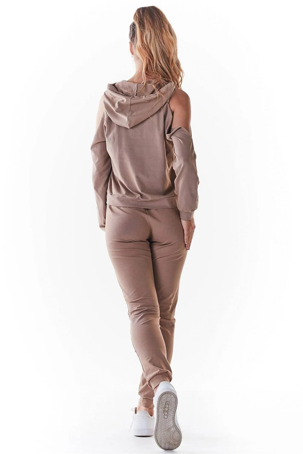 Ensemble jogging femme coton style décontracté chic confortable capuche poches ajusté maison ville