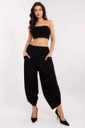 Ensemble deux pièces pour femmes, haut bandeau sans bretelles, pantalon survêtement taille haute, coton élasthanne, noir, style moderne, confortable, ajustement parfait