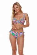 Maillot de bain femme bikini soutien-gorge nageur Lupo Line tissu tricoté motifs géométriques couleurs vives bretelles réglables armatures maintien confortable