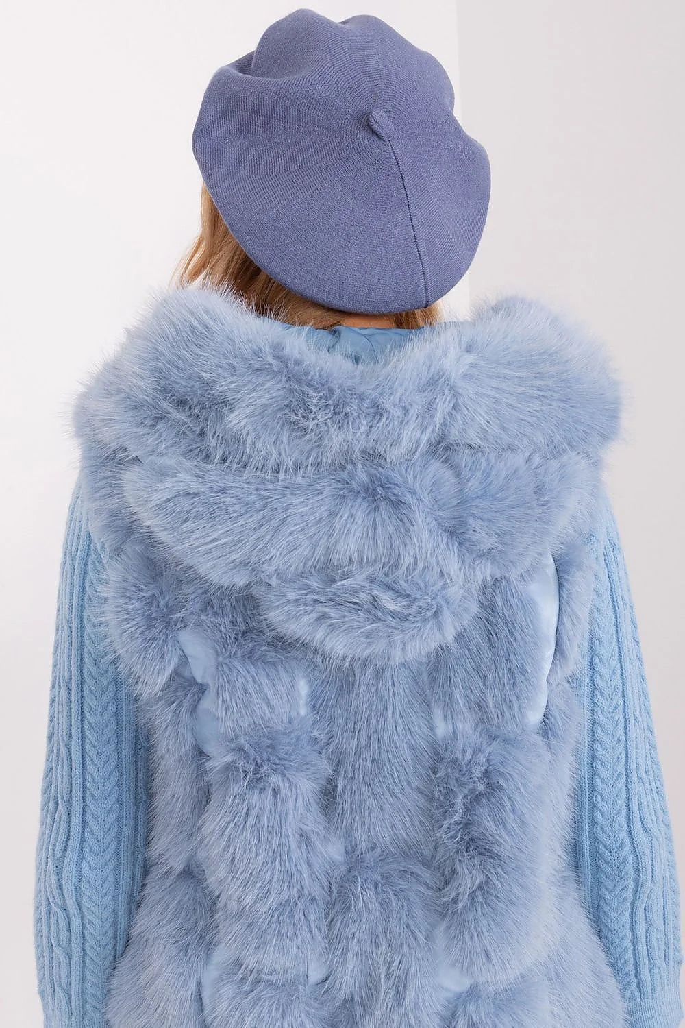 Béret élégant acrylique coton cachemire bleu lavande style français femmes mode intemporelle accessoire chaleur confort