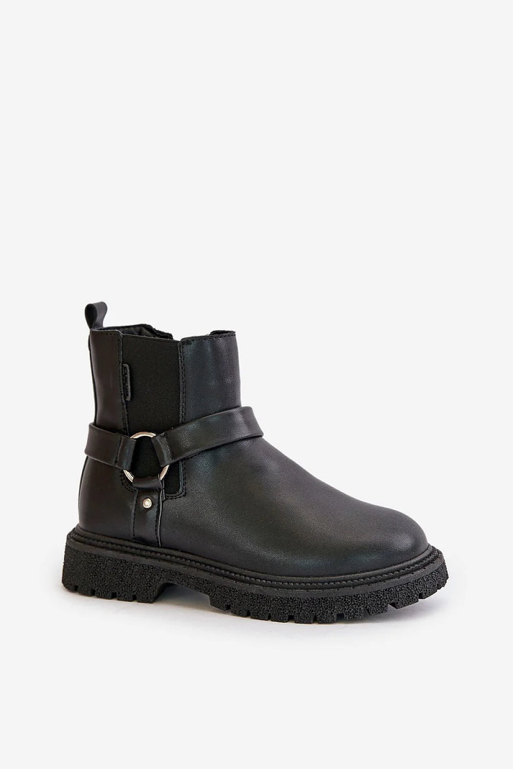 Bottines pour femmes en cuir artificiel écolo design élégant mode urbain chaussures hiver confort style tendance pratique
