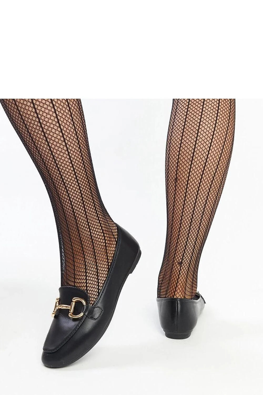 Moccasins pour femmes classiques élégants noir simili cuir doré bout arrondi coupe basse occasion quotidienne et formelle