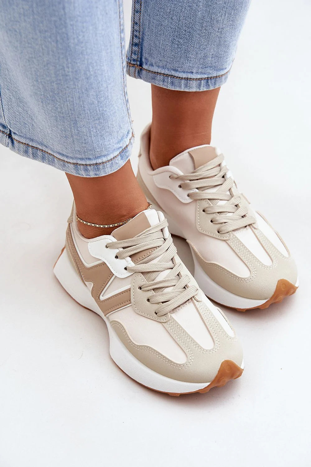 Chaussures de sport pour femmes Step in style cuir écologique tissu semelle cramponnée confort amovible style élégant décontracté quotidien