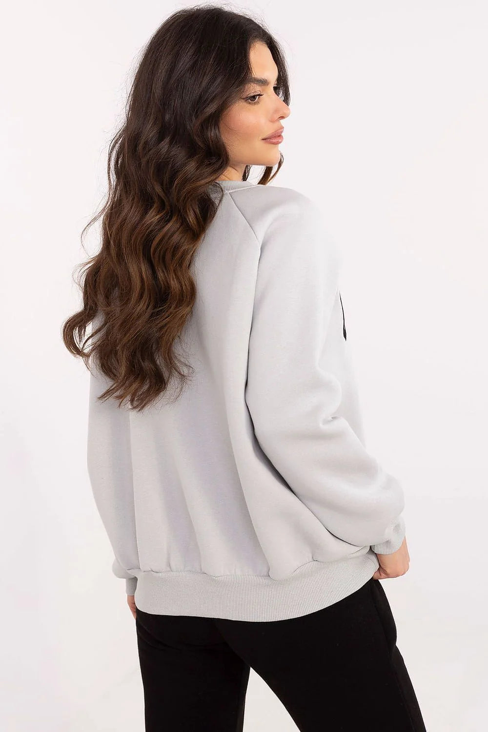 Sweatshirt femme Carolina NC logo large loose fit raglan manches longues tissu doux style casual