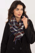 foulard carreaux multicolore tartan franges oversize écharpe châle plaid doux laineuse carrée drapée cocooning chaud automne hiver élégant