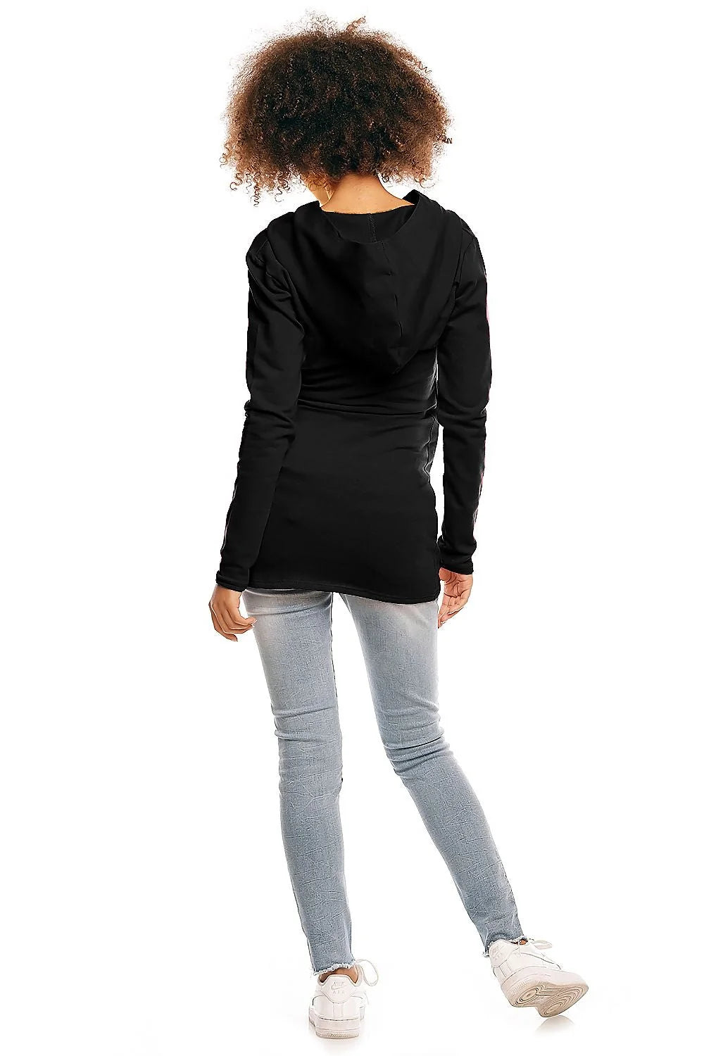 Sweatshirt maternité coton col drapé élégant confortable bleu clair pour futures mamans mode pratique