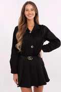 Chemise à manches longues pour femme, design classique, couleur noire, élasthanne, coton, occasionnels, soirées, travail, look élégant