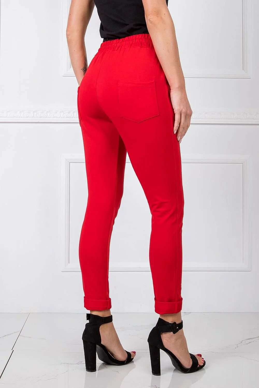 Pantalon survêtement BFG pour femme, coupe fuselée, taille élastiquée, couleur rose pâle, jogging moderne et confortable, athleisure, occasion quotidienne