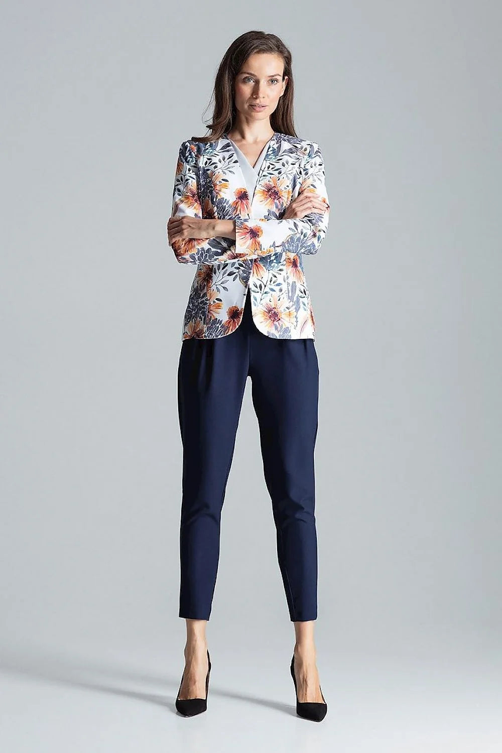 Veste tailleur femme rouge polyester élasthanne élégante ajustée manches longues professionnelle réunions formelles