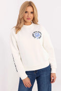 Sweatshirt pour femme design décontracté couleurs apaisantes matériau doux manches longues en coton polyester