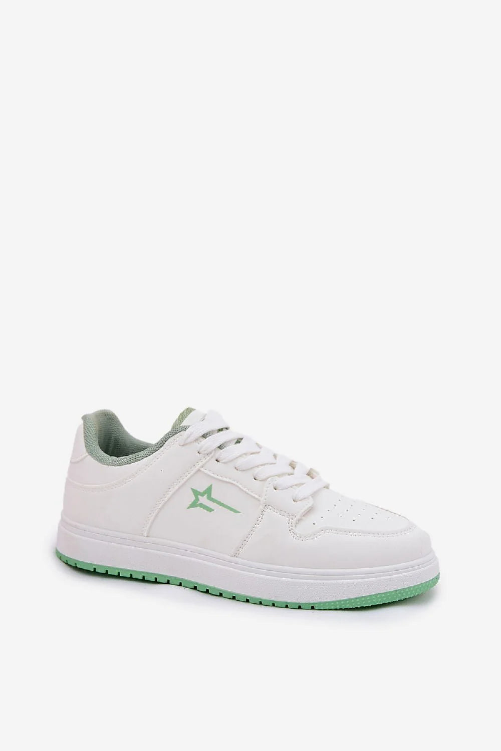 Chaussures de sport modernes pour femmes, design épuré, logo étoile latéral, cuir synthétique, semelle HI-POLY SYSTEM, confort durable, style décontracté, occasions multiples