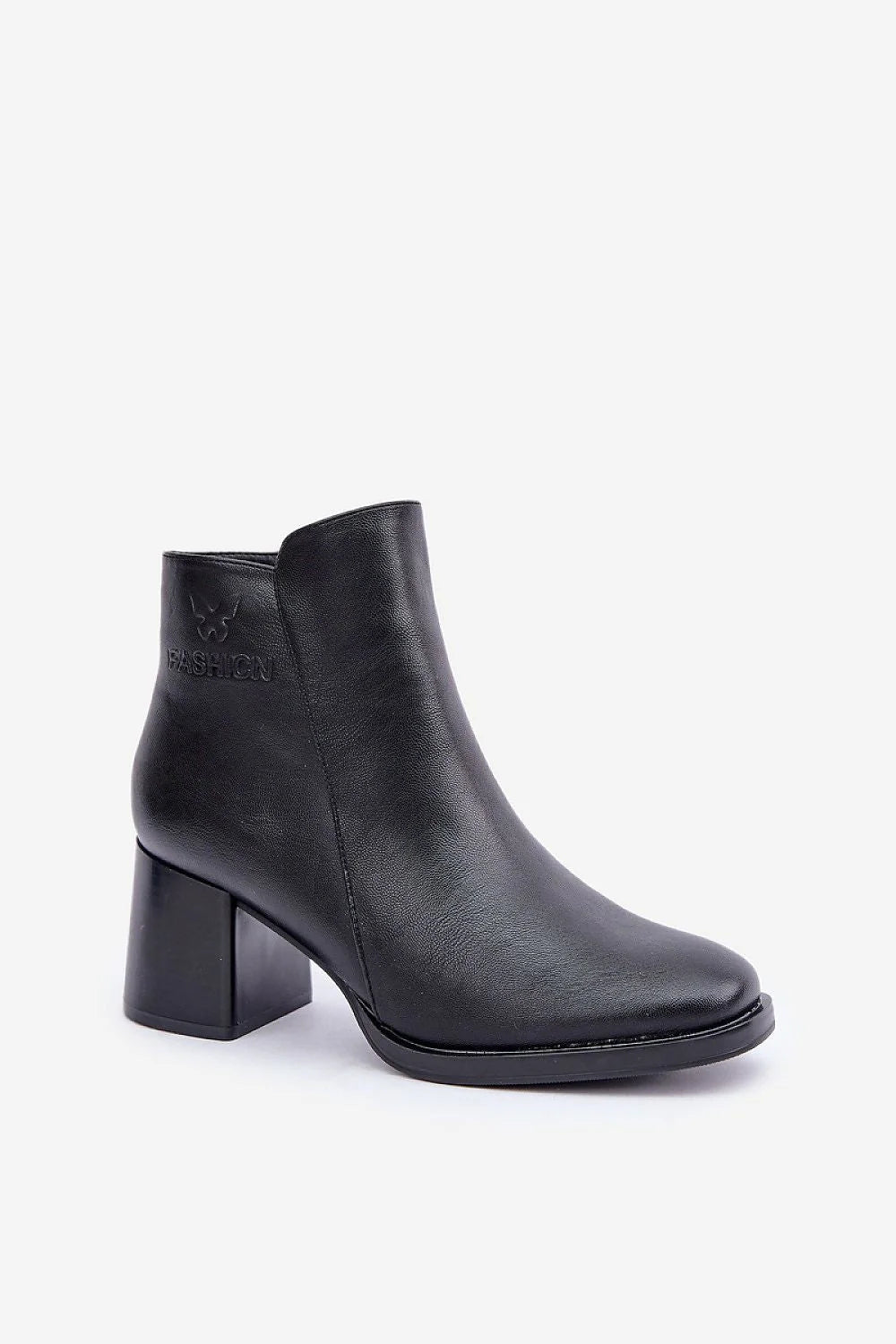 Bottes talons carrés cuir artificiel noir style moderne élégant femmes confortables occasion quotidienne soirée