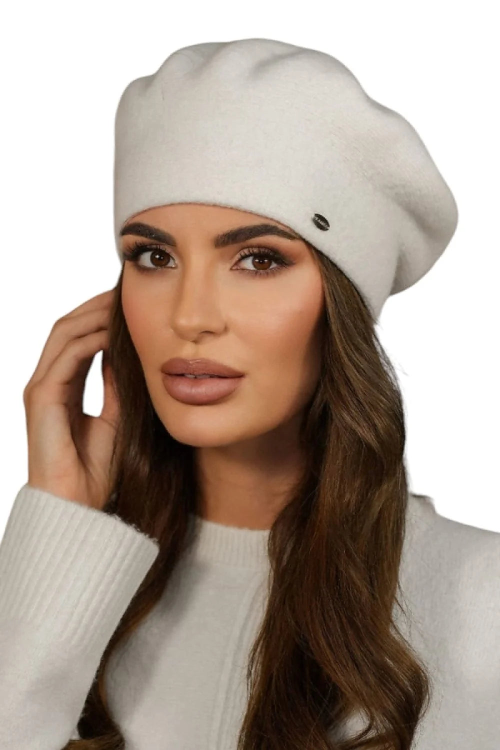 Béret Kamea en laine pour femme, style classique, couleur écru, élégance intemporelle, accessoire hiver, doux et confortable