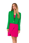 Blazer et robe femme coupe moderne design audacieux couleur vives tissu structuré occasion cocktail style élégant