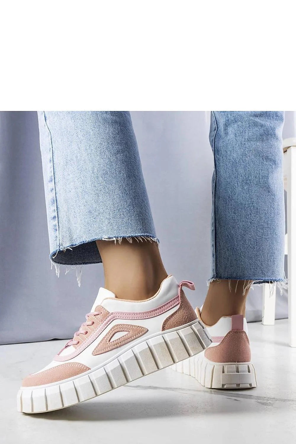 Baskets plates-forme pour femmes mode tendances 2023 design moderne couleur pastel confortable textile cuir synthétique