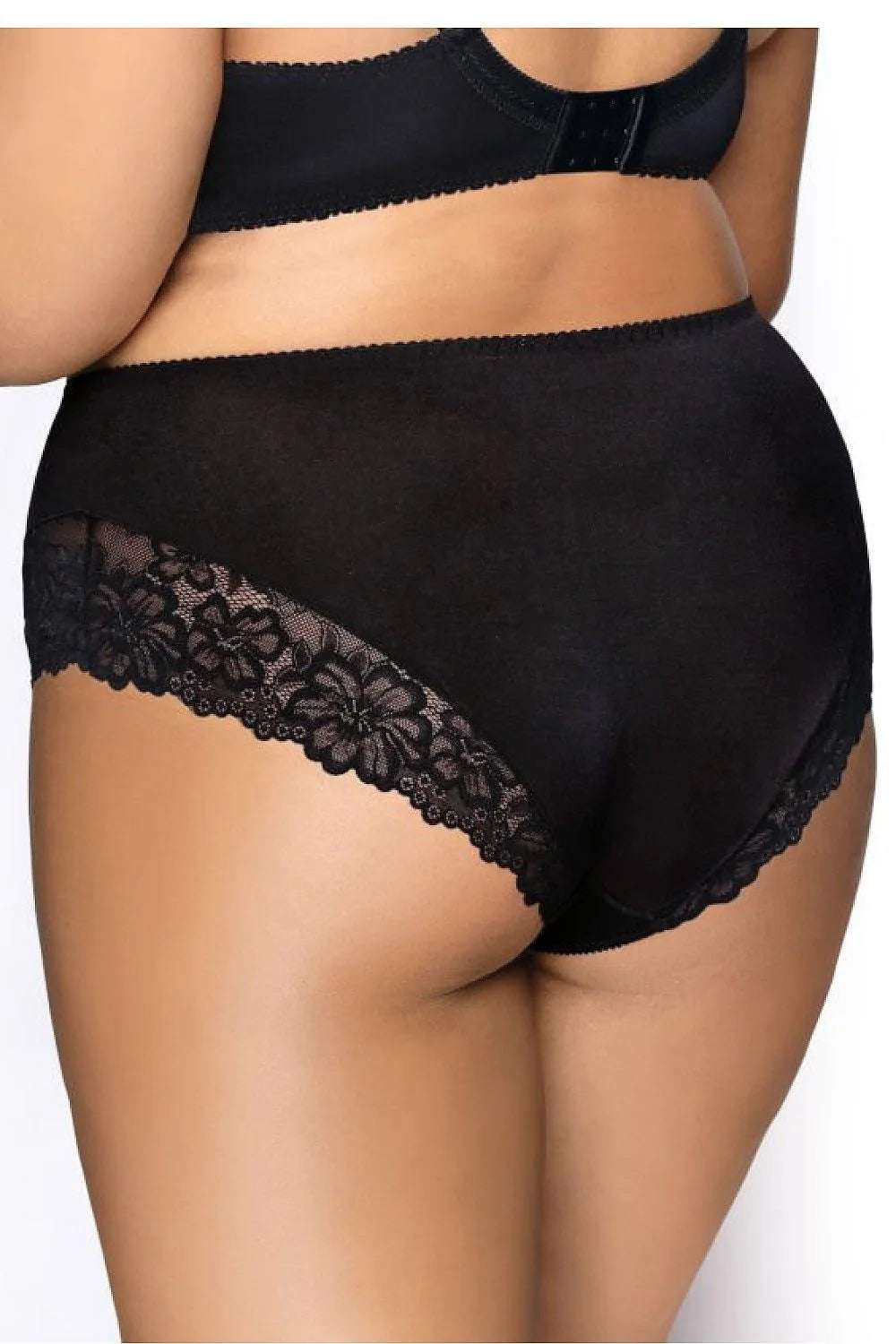 Culotte femme style taille haute dentelle noire microfibre douce élégance raffinée maintien parfait support confort