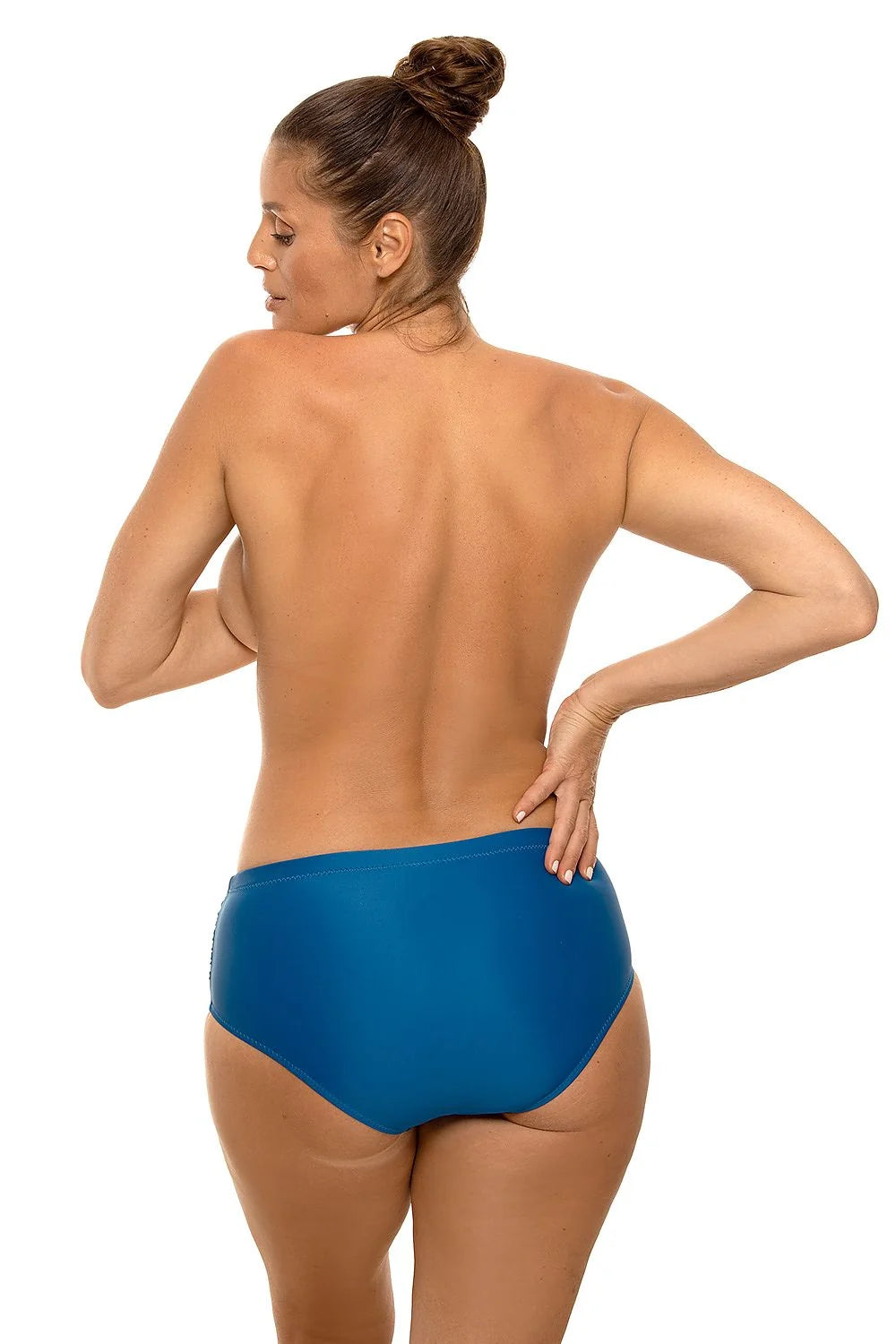 Culottes de bain Marko noires à taille haute, style shorty, élasthanne, polyamide, plage, femmes, confort, style élégant, occasionnal