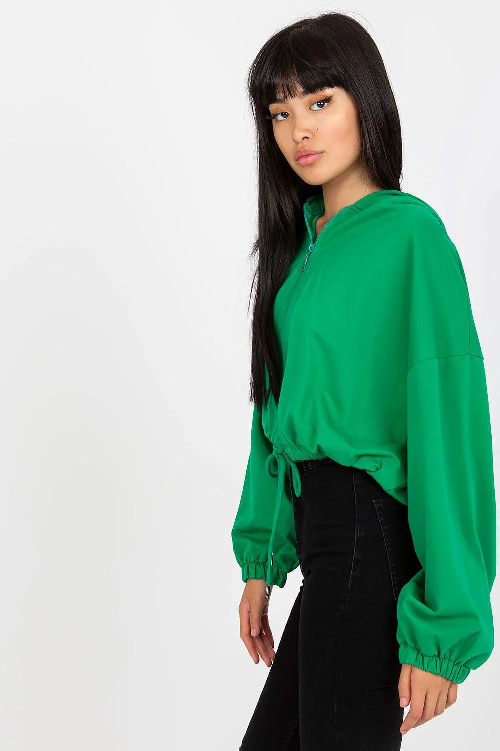 Veste moderne pour femme style casual-chic couleur fuchsia veste oversize manches longues élastiques polyester