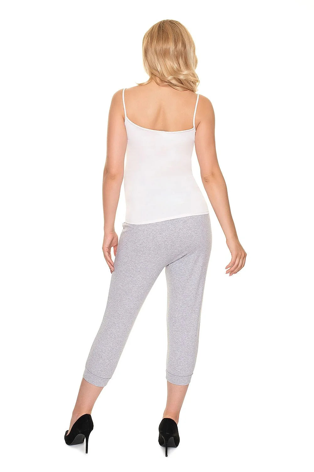 Legging maternité coton élasthanne confort ceinture haute gris avec poches pour futures mamans stylées