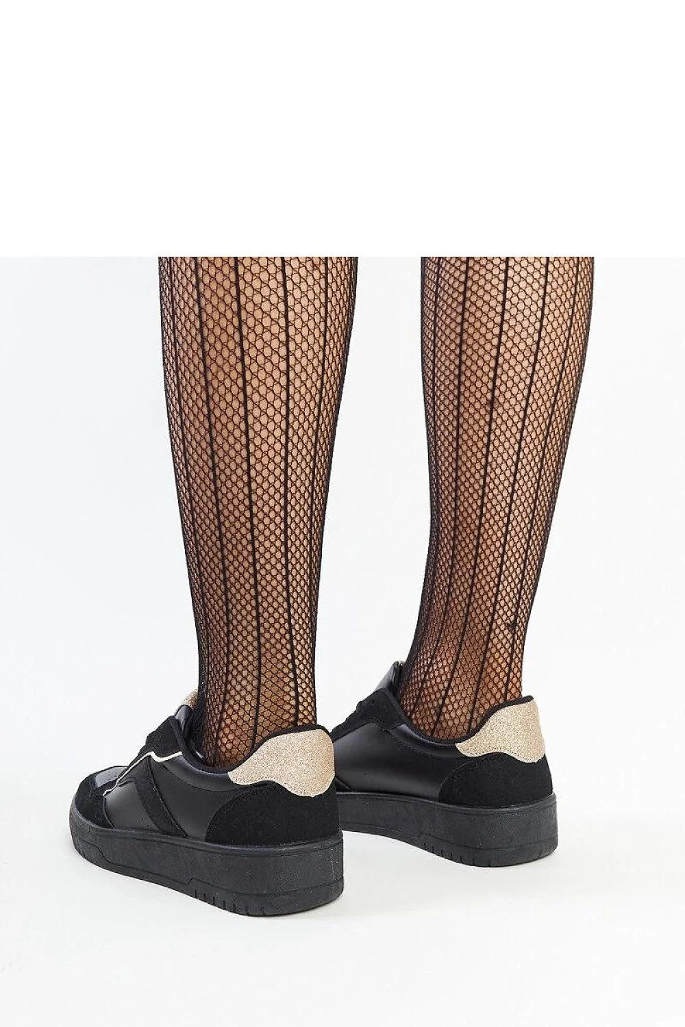 Baskets mode femme cuir noir daim doré plateforme Walda talon 4cm ajustement parfait sneakers polyvalentes été printemps