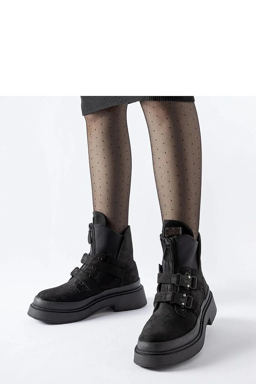 Bottes Solea en cuir noir mat, plateforme, boucles métalliques, mi-cuisse, style urbain, femmes, automne-hiver