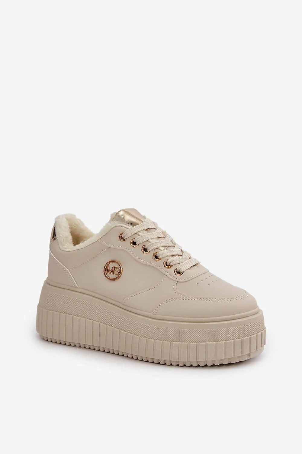 Chaussures de sport Step in style femmes style moderne urban casual cuir synthétique plateforme épaisse fourrure doublure perforations ventilation