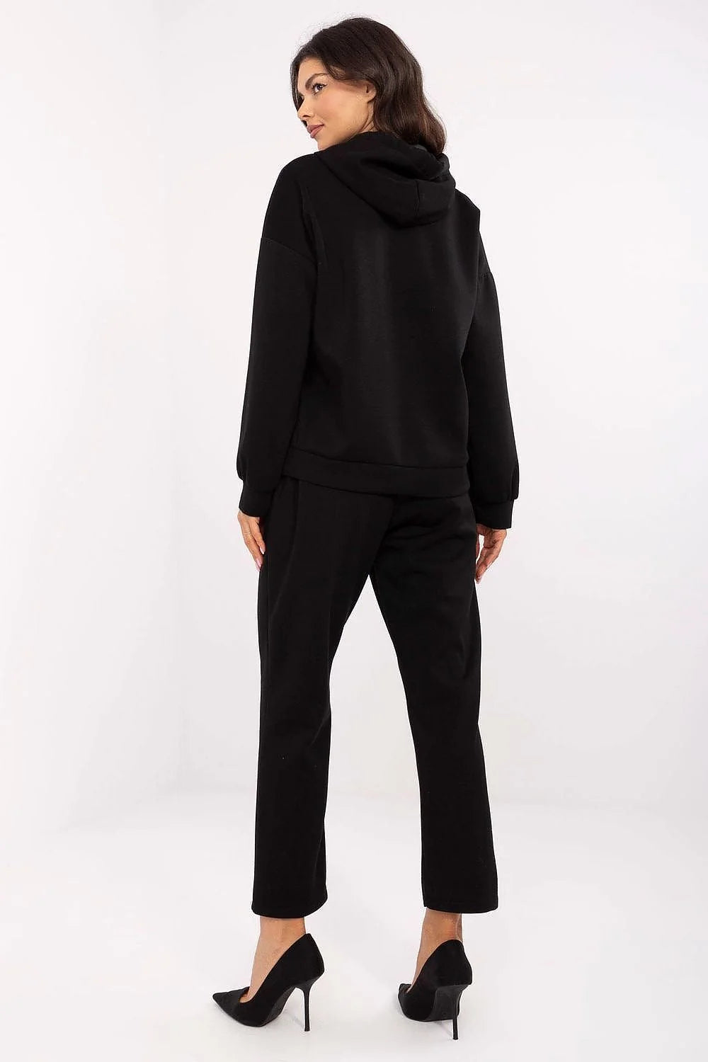 Ensemble Italy Moda deux pièces style décontracté chic femme manches longues taille haute pantalon droite