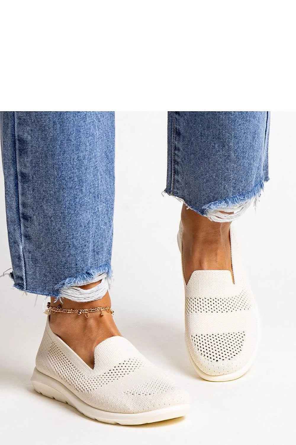 Baskets Solea pour femmes, mocassins maille perforée beige, confortable, style décontracté, semelle caoutchouc, respirabilité optimale, idéales quotidien, collection été