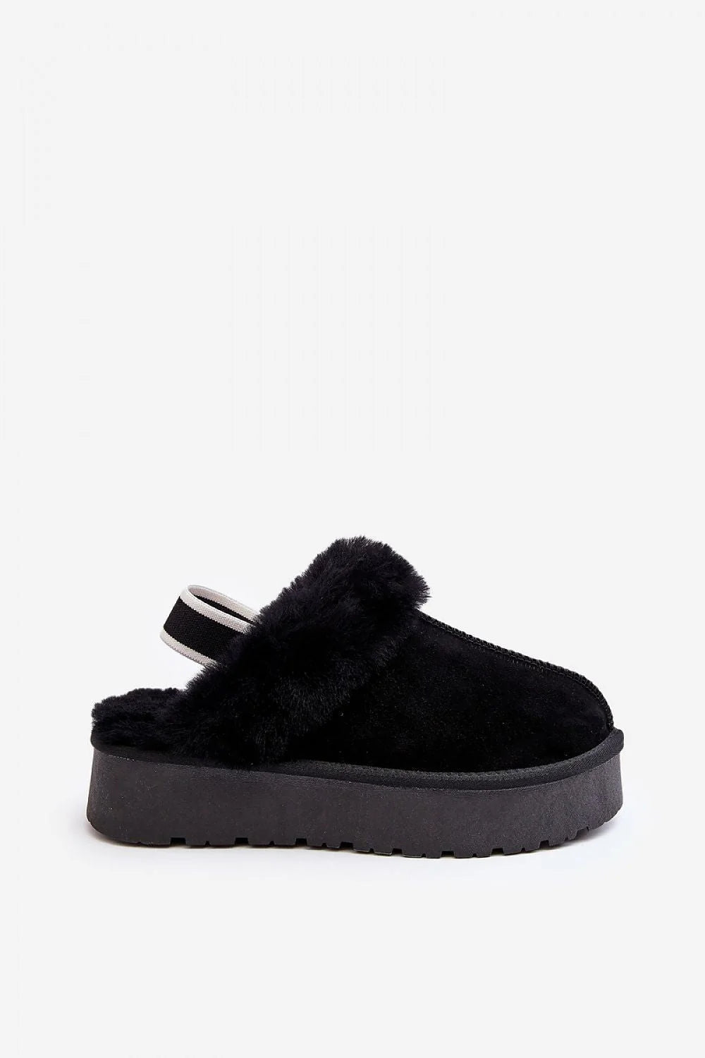 Mules femmes en suédine cuir retourné fourrure fourrée plateforme 4cm style moderne élégant confort intérieur hiver
