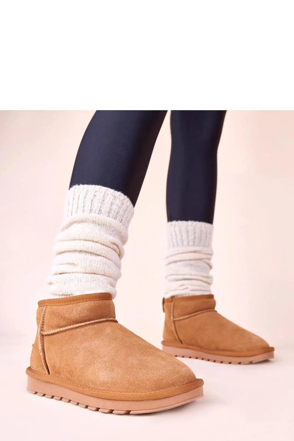 bottes neige femme Gemre Matilda marron suédé cuir naturel fourrure doublée chaude antidérapante semelle crantée cheville slipon cocooning